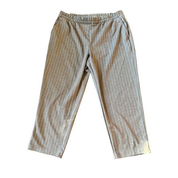 A New Day Women's Light Brown & Cream Stripped Pants - Picture 2 of 7